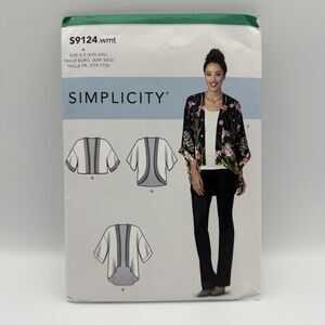 Simplicity S9124 Sewing Pattern Misses’ Kimono Jackets Size XXS-XXL, 4-26 UNCUT
